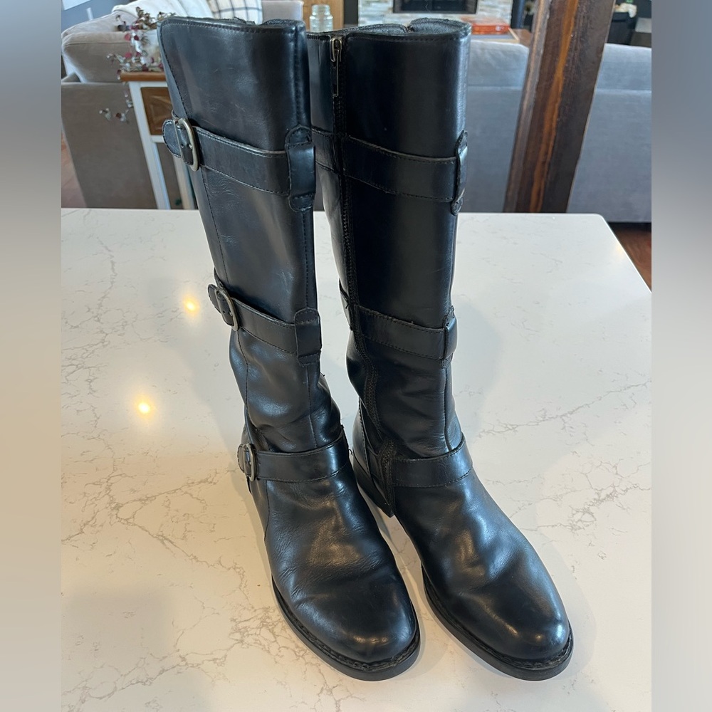 Born black leather boots women’s 9